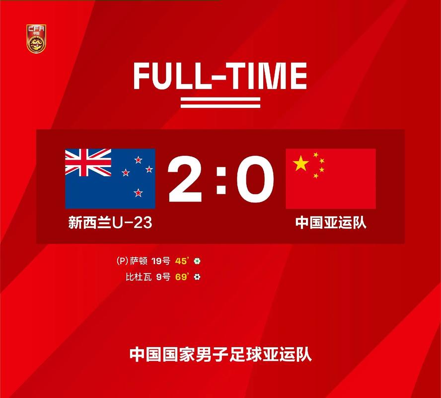 国足亚运队0比2新西兰